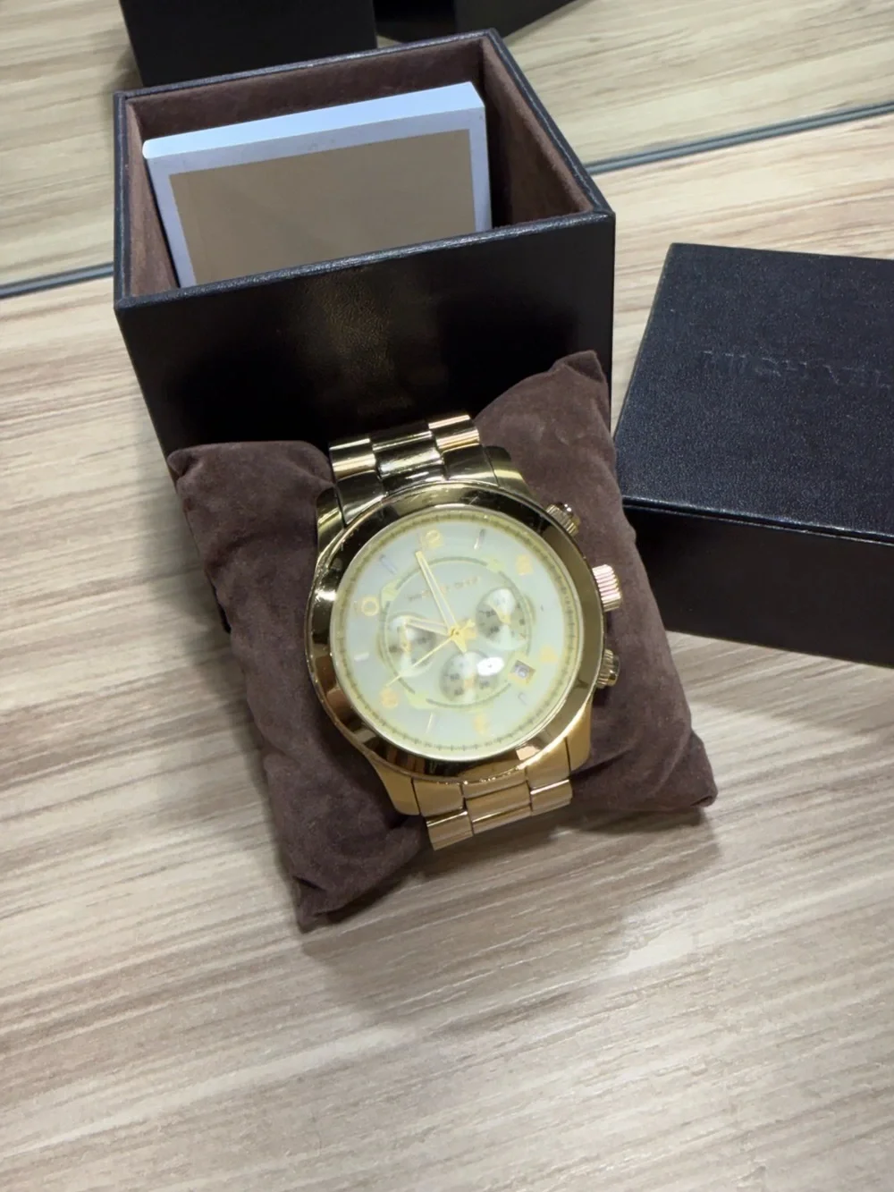 Michael Kors Oversized Gold Chronograph Watch